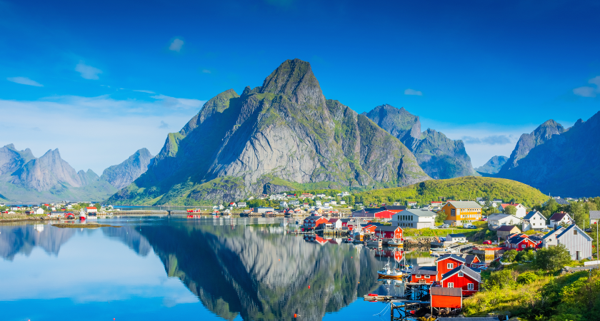přístav v Lofotech Lofoten port